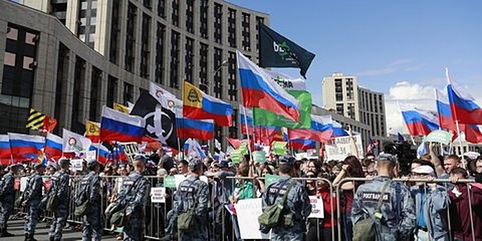 Акция на проспекте Сахарова собрала 12 тыс. участников, сообщило МВД