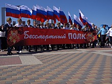 Тысячи детей прошли по Спутнику маршем в День Победы