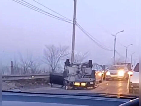 Машина перевернулась на Московском тракте в Чите