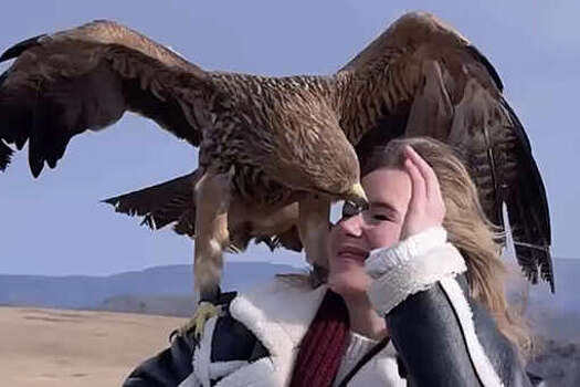 В Кабардино-Балкарии орел клюнул девушку во время фотосессии