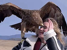 В Кабардино-Балкарии орел клюнул девушку во время фотосессии