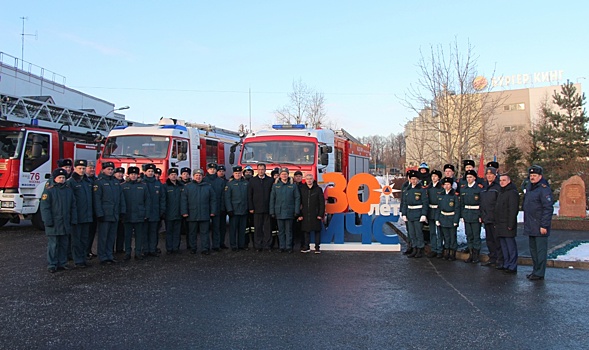 Открылась памятная стела, посвященная мужеству и героизму пожарных.