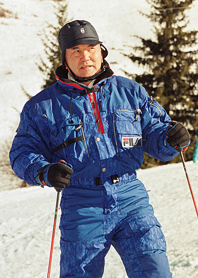 На лыжах близ Алматы, 1999 год