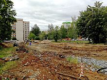 В Ижевске продолжаются работы по благоустройству скверов на улице Петрова и 9-е Января