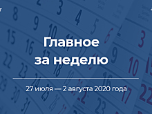 Главное за неделю. 27 июля — 2 августа
