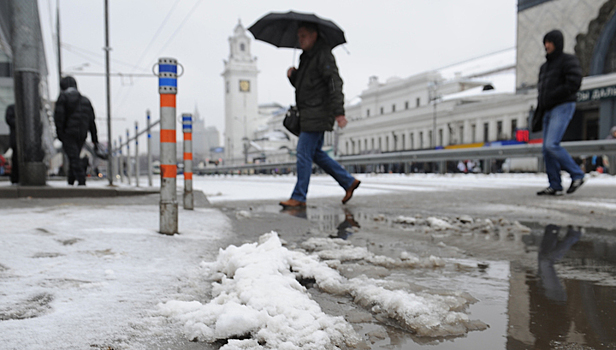 Московская слякоть замерзнет ночью