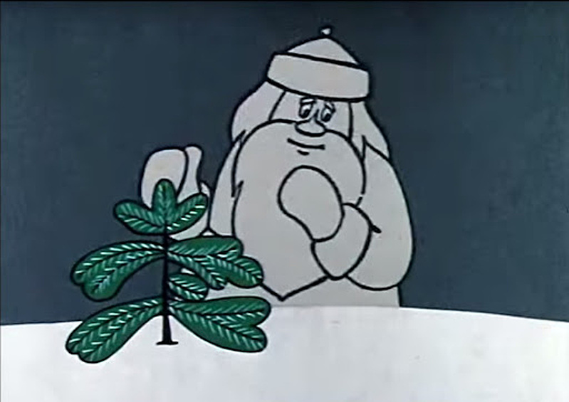 «В лесу родилась елочка» (1972). «Клип» на знаменитую детскую песню: под Новый год в комнате художников оживают персонажи с картинок.