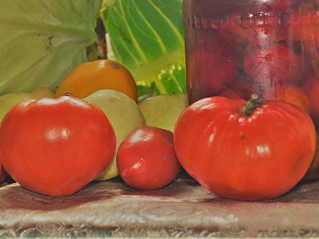 Помидоры этого сорта просто невообразимых размеров! Тарелка салата из одного томата