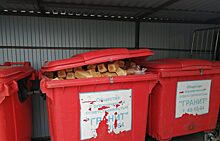 В Нижневартовске обнаружили заполненный хлебом мусорный контейнер