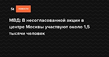 МВД назвало число участников несогласованной акции в Москве