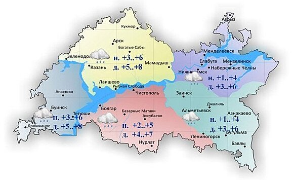 Сегодня в Татарстане до +8 градусов и сильный ветер