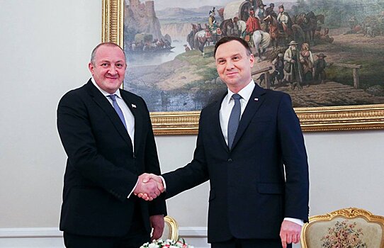 Обмен подарками и приглашение в гости: визит президента Грузии в Польшу