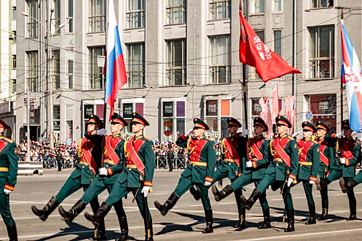 Парад Победы в Новосибирске запечатлели из космоса
