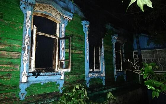 В Пронском районе произошёл пожар в заброшенном доме