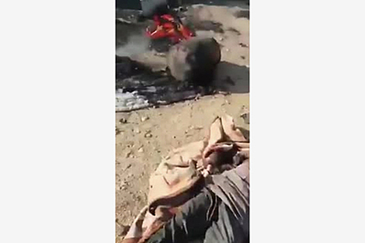 Появилось видео из сожженного последнего оплота ИГ