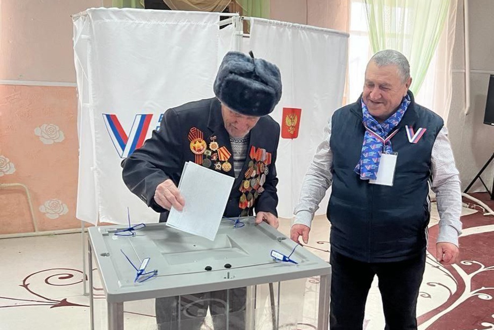 На Ставрополье проголосовал 100-летний ветеран Великой Отечественной войны