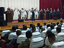 Артисты ансамбля песни и пляски ЦВО выступили перед сотрудниками МВД Киргизской Республики