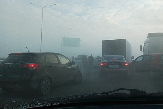 Массовое ДТП из-за тумана произошло в Перми