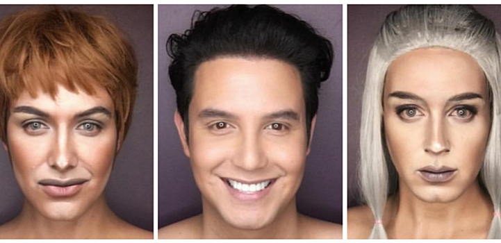 Филиппинский актер виртуозно примеряет на себя макияж голливудских звезд