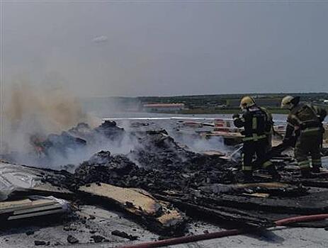 Под Самарой произошел пожар в индустриальном парке "Преображенка"
