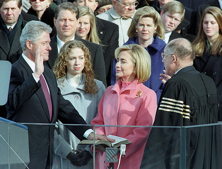 Билл и Хиллари Клинтон, 1997