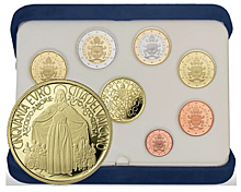 Дева Мария на 50 евро в годовом наборе монет