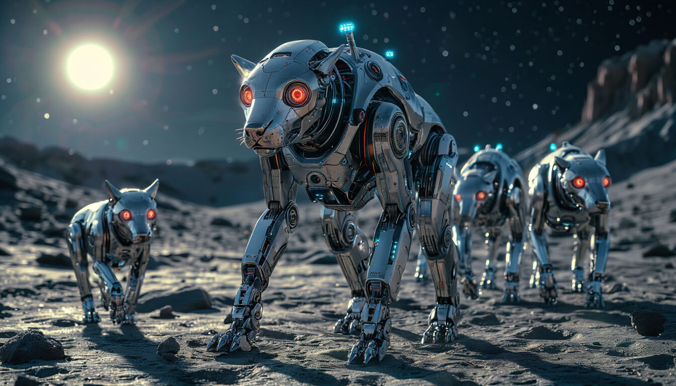 Китай начал испытание робособак в условиях, имитирующих лунные пещеры