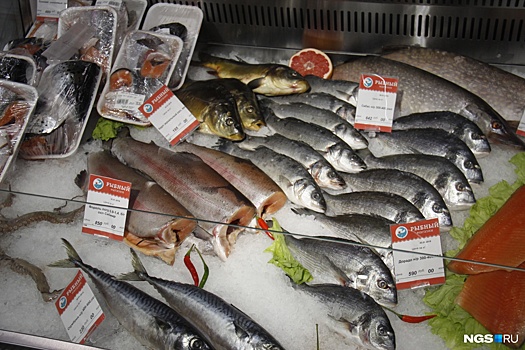 Новосибирский магнат открыл на площади Маркса большой рыбный магазин с кулинарией