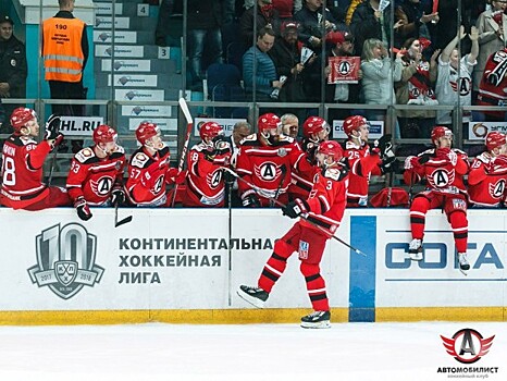 "Автомобилист" забросил пять шайб в ворота "Витязя" в матче КХЛ