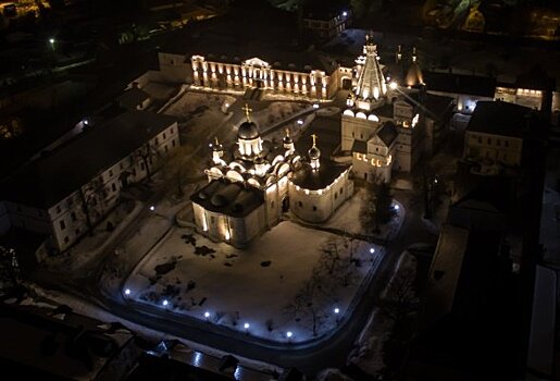 В 28 млн рублей обошлась подсветка Владычного монастыря в Серпухове