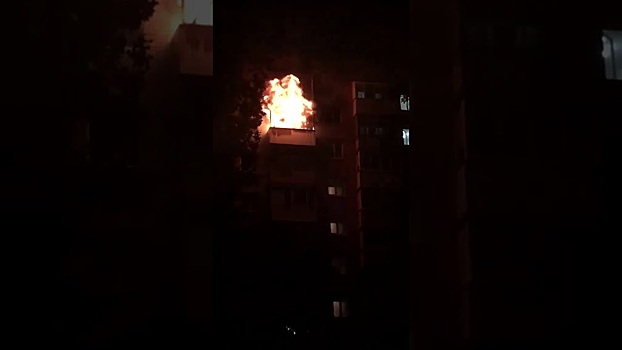 В Саратове 12 пожарных боролись с огнем в девятиэтажке