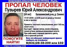 69-летний Юрий Пузырев разыскивается в Балахнинском районе