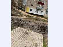 В Кузнецке снова объяснили, почему не довели мощение дорожки до конца