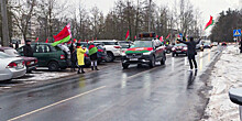 «За единую Беларусь»: участники автопробега посетили Могилевскую область