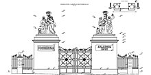 Пьедесталы для «Времен года»: реставраторы спасают пилоны парадных ворот Александринского дворца