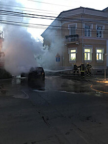 В центре Кишинева сгорела машина