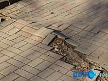 Тротуары вдоль домов не планируют ремонтировать в рамках благоустройства пешеходной зоны на Университетском в Ростове