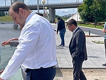 Денис Спирин проверил ход работ на площадках в Чебоксарах для мероприятий ко Дню Республики