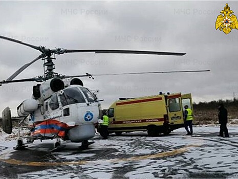 В Тверь из Ржева пациента доставили вертолётом санавиации