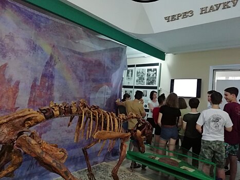 Участники летней практики в Ялте побывали на открытии выставки «Ящеры Русского моря и их современники»