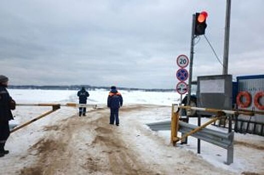 Ледовая переправа в Рыбинском районе временно закрыта