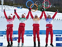 Российские лыжницы выиграли эстафету и принесли России третье золото Олимпиады