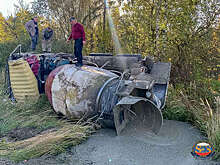 Под Владимиром в ДТП водитель застрял в бетономешалке