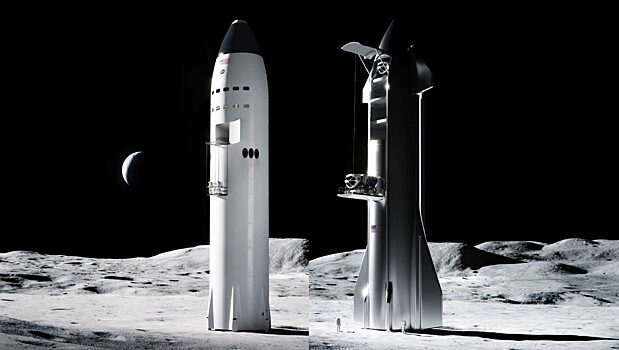 Илон Маск показал космический лифт для спуска на поверхность Луны