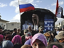 Жители Дамаска вышли на стихийный митинг после авиаударов