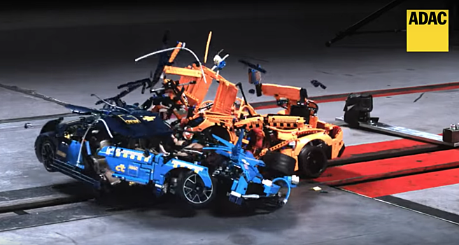Безопасность автомобилей Lego проверили в краш-тесте