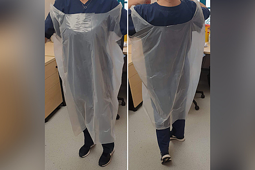 Медиков одели в мусорные мешки для защиты от COVID-19