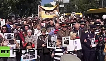 Радикалы устроили потасовку на шествии «Бессмертного полка» в Киеве