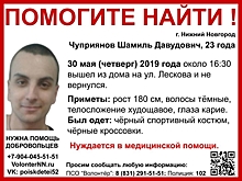 23-летний Шамиль Чуприянов пропал в Нижнем Новгороде