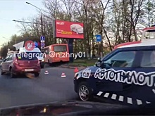 Маршрутка с пассажирами врезалась в столб на проспекте Гагарина